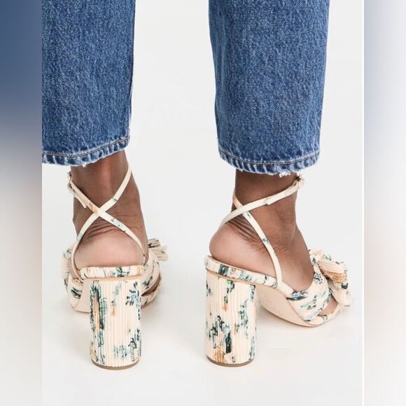 LOEFFLER RANDALL Camellia Nova Floral Bow Heels. Like New. Size 10. - Picture 3 of 9